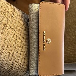 Michael Kors Tan and brown wallet